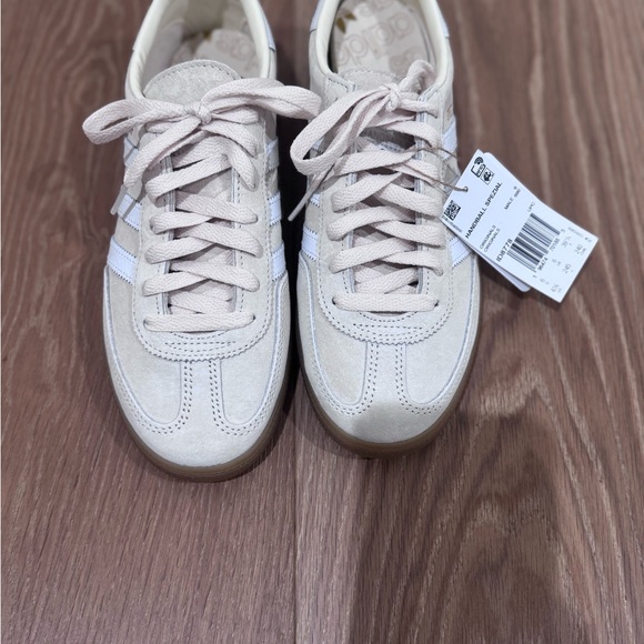 adidas Women's Spezial Sneakers in Cream and Tan - Picture 2 of 5